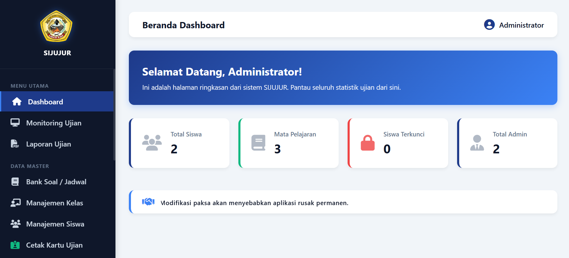 SIJUJUR ( Sistem Informasi Ujian Jujur )